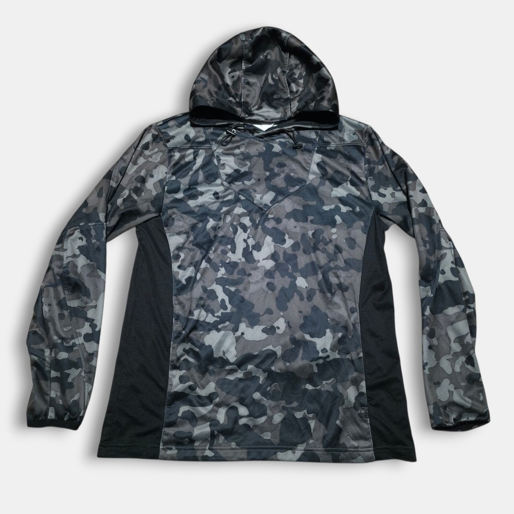 Under Armour Camo Hoodie Lightweight Vented Pullover Running Shirt Mens Medium